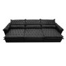 Sofá Retrátil e Reclinável 3.52m Molas Ensacadas Cama inBox Botonê Espuma Viscoelástico Preto - 5