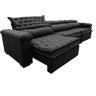 Sofá Retrátil e Reclinável 3.52m Molas Ensacadas Cama inBox Botonê Espuma Viscoelástico Preto - 7