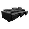 Sofá Retrátil e Reclinável 3.52m Molas Ensacadas Cama inBox Botonê Espuma Viscoelástico Preto - 8