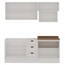 Ver imagem 5 de Cozinha Completa Modulada 5 Peças sem Tampo Frente em MDF Modelo Americano Frisado Branca