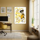 Ver imagem 1 de Quadro Decorativo Oxum Fitas Amarelas - 70x50cm:moldura Branca