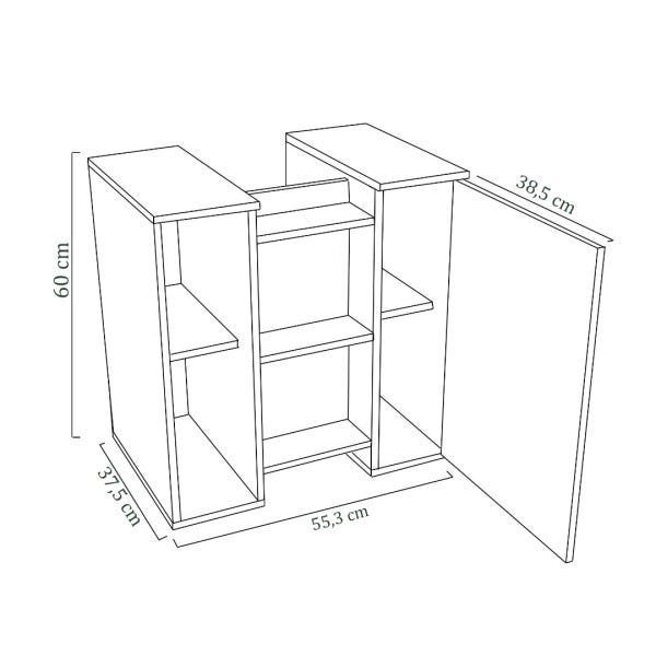 Gabinete de Coluna Natural Em Mdf - 3