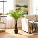 Ver imagem 1 de Planta Artificial Samambaia Samambaiaçu Grande para Sala com 120cm