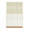 Armario de Escritorio Aracatu 12 Nichos Cor Off White com Freijo 1,20 Mt (larg) - 60615 - 1