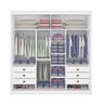 Guarda Roupa Casal 2 Portas 6 Gavetas Cancun D'Doro Móveis Branco - 3