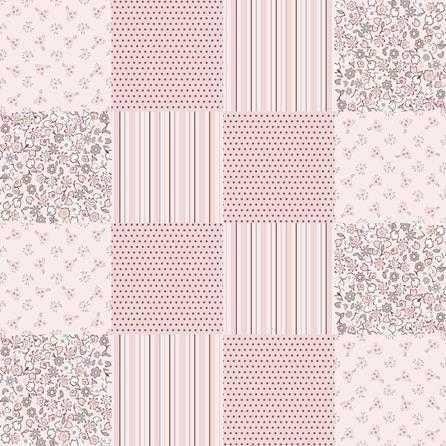 papel parede azulejos Conchas rosa estilo kawaii - TenStickers