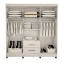 Ver imagem 4 de Quarto de Casal com Sapateira, Cômoda e Guarda-Roupa 6 Portas Ploc Espresso Móveis