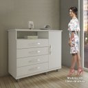 Ver imagem 6 de Quarto de Casal com Sapateira, Cômoda e Guarda-Roupa 6 Portas Ploc Espresso Móveis