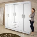 Ver imagem 7 de Quarto de Casal com Sapateira, Cômoda e Guarda-Roupa 6 Portas Ploc Espresso Móveis