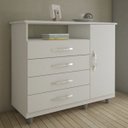 Ver imagem 3 de Quarto de Casal com Sapateira, Cômoda e Guarda-Roupa 6 Portas Ploc Espresso Móveis