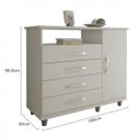 Ver imagem 5 de Quarto de Solteiro com Sapateira, Cômoda e Guarda-Roupa 4 Portas Dina Espresso Móveis