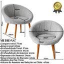 Ver imagem 2 de Kit 2 Poltronas Decorativa para Sala de Espera Recepção Resistente Escritório Tecido Veludo Luxo