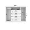 Ver imagem 5 de Guarda Roupa Master 8.4 + Cômoda Master 2.4 Branco - Santos Andirá