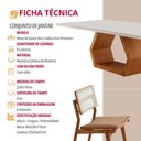 Ver imagem 2 de Conjunto de Jantar Ane 8 Lugares Tampo MDF Cadeiras Eva Premium Linho Imbuia 220cm Mobillare