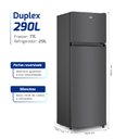 Ver imagem 3 de Geladeira Refrigerador Hq Defrost 290 Litros Preto Hq-290RDF