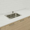 Ver imagem 3 de Pia de Cozinha Mármore Branco 120cm Cuba Gourmet Sobreposta: Branco