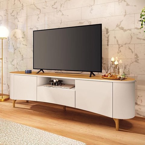 Rack Bancada Elara Off White Cinamomo - Hb Móveis