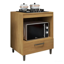 Ver imagem 1 de Armário de Cozinha Freijó para Cooktop 4 Bocas com Espaço para Forno