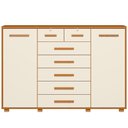 Ver imagem 3 de Cômoda Sapateira Riviera A04 7 Gavetas MDF MDP com Puxador MDF Cinamomo Off White Lyam Decor