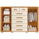 Ver imagem 5 de Cômoda Sapateira Riviera A04 7 Gavetas MDF MDP com Puxador MDF Cinamomo Off White Lyam Decor
