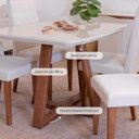 Ver imagem 3 de Mesa de Jantar Bennett com Vidro 115cm Natural Off White
