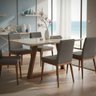 Mesa de Jantar Bennett com Vidro 115cm Natural Off White - 7