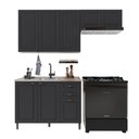 Ver imagem 2 de Armário Cozinha Modulada Compacta Americana 100% MDF 200cm Provence Multimóveis Crink-CPT008