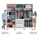 Ver imagem 5 de Guarda Roupa Casal 100% Mdf Madesa Eros 3 Portas de Correr com Espelho com Pés - Branco