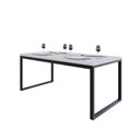 Ver imagem 5 de Mesa de Jantar Yon 180x90x77cm YOMJ9180 Branco Tx - Est.Preta