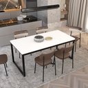 Ver imagem 4 de Mesa de Jantar Yon 180x90x77cm YOMJ9180 Branco Tx - Est.Preta