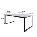 Ver imagem 6 de Mesa de Jantar Yon 180x90x77cm YOMJ9180 Branco Tx - Est.Preta