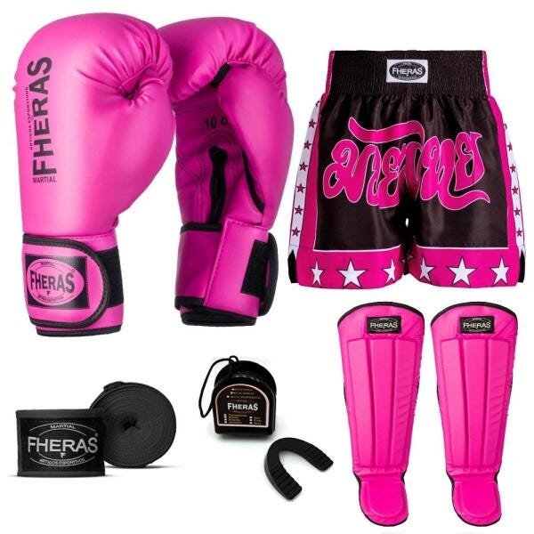 Kit Boxe Muay Thai Fheras Tradicional (01000229) - 1