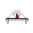 Ver imagem 1 de Prateleira Ferro Café Cozinha Madeira 60 Cm Largura