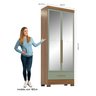 Guarda-roupa 2 Portas com Espelho Espresso Móveis - 3