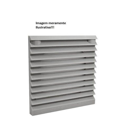 Veneziana C/ Filtro P/ Microventilador 80x80 Cinza Stark