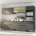 Ver imagem 1 de Cozinha Completa Modulada Bogotá 5 Peças Multimóveis com Vidro Reflecta, Puxador e Pés Personalizáveis