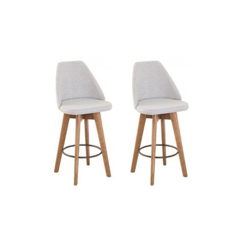 Kit 2 Banquetas Maya Gourmet Giratória-tamanho Médio 62 Centimetros do Chão até o Assento-tecido