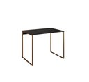 Ver imagem 3 de Escrivaninha Industrial Grécia 90x53 Ferro Dourado Tampo Preto
