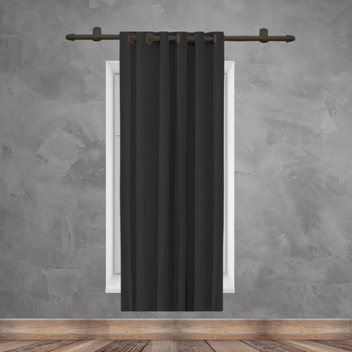 Cortina 1Folha Blackout PVC Corta Luz 140x180 Admirare Cor: Preto