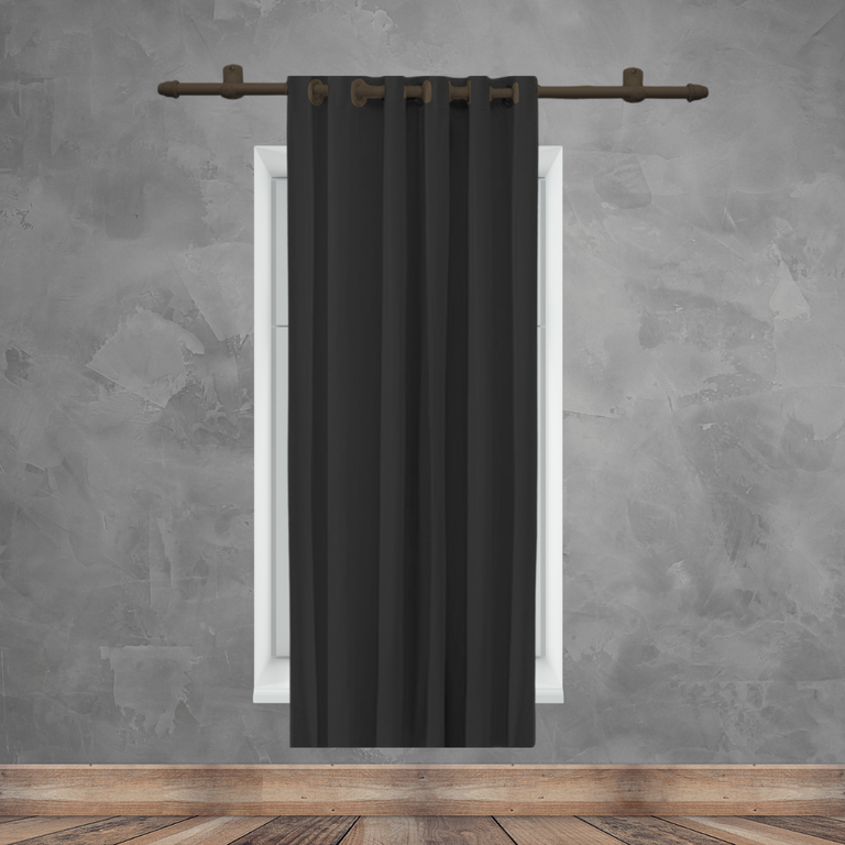 Cortina 1Folha Blackout PVC Corta Luz 140x180 Admirare Cor: Preto