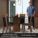 Ver imagem 5 de Conjunto Sala de Jantar Mesa Tampo de Madeira 4 Cadeiras Rustic/preto Claire Madesa
