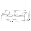 Ver imagem 2 de Sofá 3 Lugares Retrátil Reclinável para Sala de Estar 230cm Sumaya K01 Veludo Bege - Lyam Decor