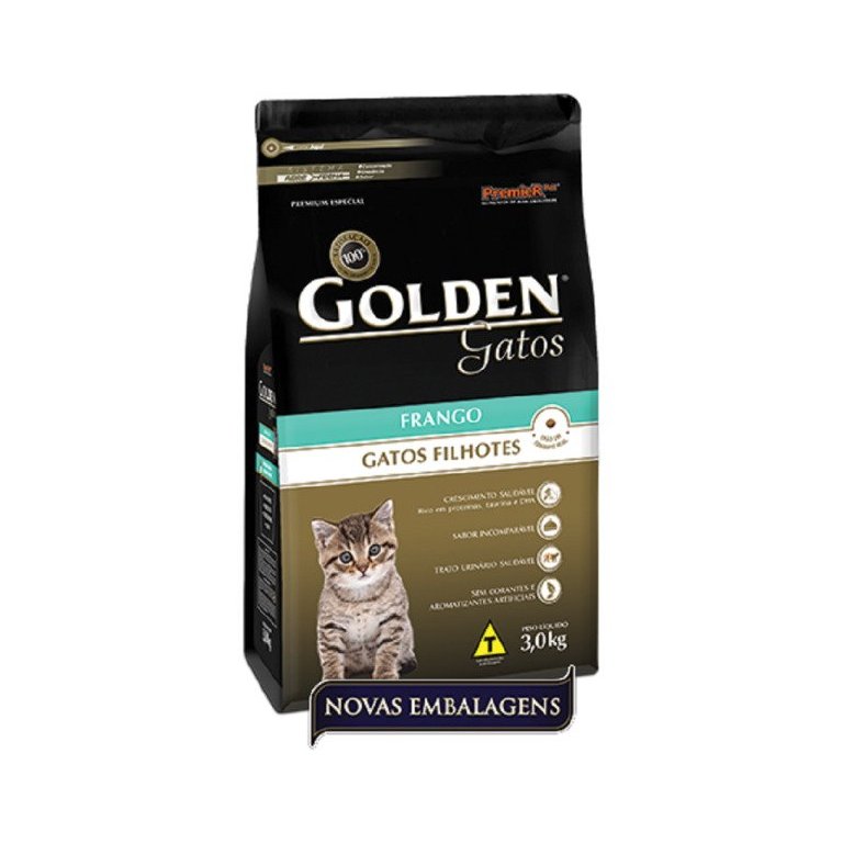 Ração Golden Gato Filhote - Frango - 3kg