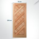 Ver imagem 2 de Folha de Porta Maciça em Eucalipto Acabamento Natural 210x72cm PM06 Magna Cruzeiro Portas