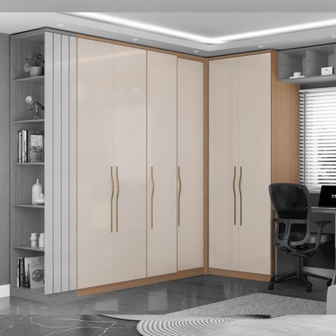 Quarto Completo Modulado Rimo Setiba Carvalho/off White