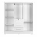 Ver imagem 4 de Guarda-Roupa 6 Portas 3 Gavetas Amanda Yescasa Branco