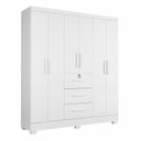 Ver imagem 2 de Guarda-Roupa 6 Portas 3 Gavetas Amanda Yescasa Branco