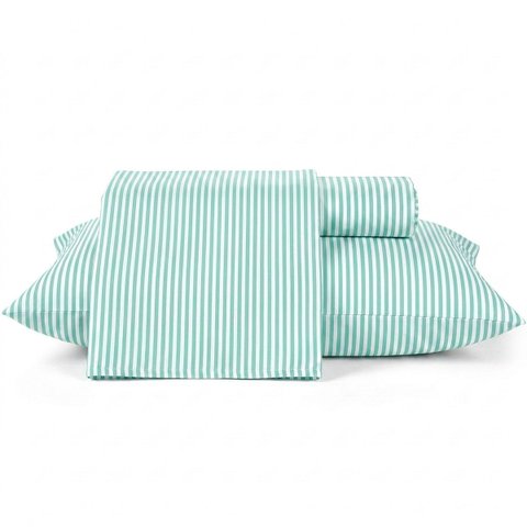 Jogo de Cama Solteiro Harmonia 3 Peças 100% Algodão Teka Cor Verde