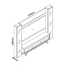 Rack com Painel para Tv 84 Polegadas 238cmx293cm em Led Espelhos 100% Mdf Luminare/requinte - 3
