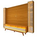 Ver imagem 7 de Rack com Painel para TV até 84 Polegadas com LED 100% MDF 293CMX238CM Pés em Madeira Maciça Espelhos Luminare Requinte